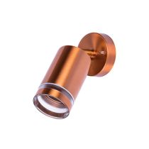 Integral Outdoor Stainless Steel Adjustable Wall Spotlight Light IP65 1 X GU10 Copper