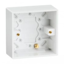 ML Knightsbridge SN1700 (10 PACK) Square Edge White Single 1 Gang 35mm Pattress Box with Earth Terminal