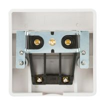 ML Knightsbridge SN8340 (10 PACK) Square Edge White Plastic Cooker Connection Unit Plate 45A
