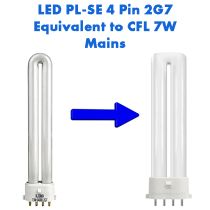 Mains LED PL-S/E Equivalent to 7W CFL 4 Pin 2G7