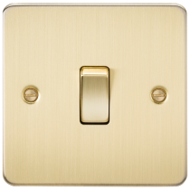 ML Accessories Brushed Brass 1 Gang 2-Way Flat Plate Switch