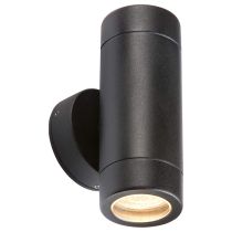MLA Knightsbridge IP65 Black Up and Down Wall Light GU10 35W