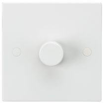 MLA Knightsbridge SN2161 Square Edge White Plastic 1 Gang LED Ready Leading Edge Dimmer Switch
