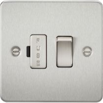 MLA Flat Plate 13A switched fused spur unit - brushed chrome 