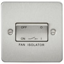MLA Flat Plate Brushed Chrome 3 Pole Fan Isolator Switch
