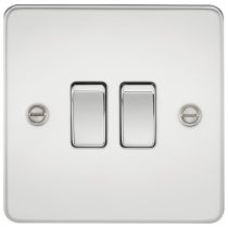 MLA Flat Plate Polished Chrome 2G Two Way Switch