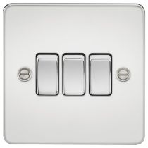 MLA Flat Plate Polished Chrome 3G Two Way Switch