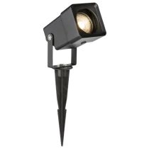MLA Knightsbridge 230V IP65 GU10 Square Spike Light - Black