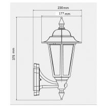 ML Knightsbridge LANT2W White Polycarbonate LED Outdoor Lantern with PIR IP54 Cool White 8W
