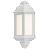 ML Knightsbridge LANT3W White Polycarbonate LED Outdoor Half Wall Lantern IP54 Cool White 8W
