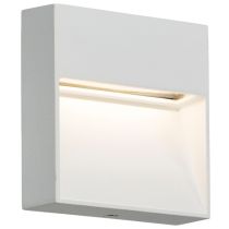 ML Knightsbridge LWS4W White Aluminium Square 200mm Surface Mount Wall Guide LED Light IP44 4W