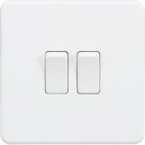 MLA Screwless 10AX 2G 2-Way Switch - Matt White