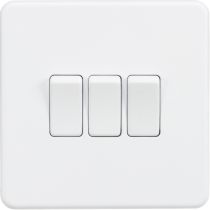 MLA Screwless 10AX 3G 2-Way Switch - Matt White