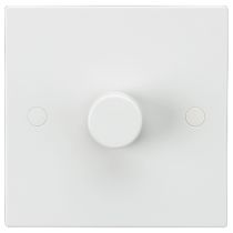 MLA Knightsbridge SN2161 (5 PACK) Square Edge White Plastic 1 Gang LED Ready Leading Edge Dimmer Switch