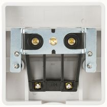 ML Knightsbridge SN8340 Square Edge White Plastic Cooker Connection Unit Plate 45A