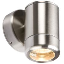 ML Knightsbridge WALL1L Stainless Steel Fixed GU10 Single Wall Light Fitting IP65 35W 230V