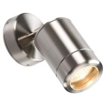 ML Knightsbridge WALL3 230V IP65 GU10 35W Single Stainless Steel Adjustable Wall Light