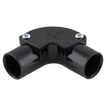 PVC Conduit Inspection Elbow - 20mm Black