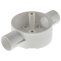 PVC Conduit Through Box - 20mm White