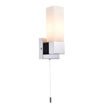 Saxby Square Chrome Bathroom Wall / Mirror Light