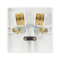 ML Knightsbridge SN8342 (10 PACK) Square Edge White Plastic 1 Gang Flex Outlet Plate 20A
