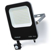 Stanley 100W LED Floodlight Black/Anthracite with PIR 