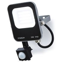 Stanley 20W LED Floodlight Black/Anthracite with PIR