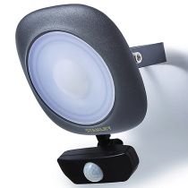 Stanley 20W Round LED Floodlight Black with PIR