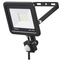 Stanley 30W LED Slimline Floodlight with PIR Black