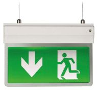 Ansell Eagle 3-In-1 LED Exit Sign Maintained / Non-Maintained 2.5W Silver