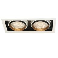 Ansell Unity Rectangular LED Downlight Cool White 2 x 37w White 