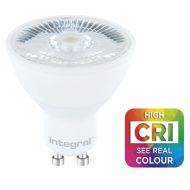 Integral Dimmable LED 7W GU10 Warm White 2700K CRI95