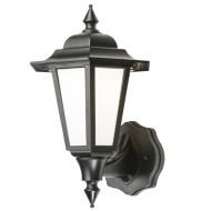 ML Knightsbridge LANT1 Black Polycarbonate LED Outdoor Wall Lantern IP54 Cool White 8W