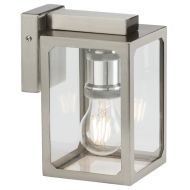 MLA Knightsbridge LANTSS Brushed Chrome E27 Wall Mounted Lantern Fitting IP23 Max 40W