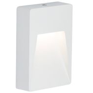 ML Accessories RWL2W White Rectangular LED Outdoor Wall Guide Light Warm White IP54 2W