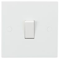 ML Knightsbridge SN1200 Square Edge White Plastic 1 Gang Intermediate Plate Light Switch 10A