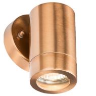 ML Knightsbridge WALL1LC Copper Coloured Lightweight Fixed GU10 Single Wall Fitting IP65 35W