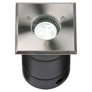 ML Knightsbridge WSGULED Stainless Steel LED GU10 Square In Ground Walk/Driveover Light IP67 25W