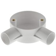 PVC Conduit Angle Box - 20mm White