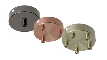 pendant ceiling roses in different finishes